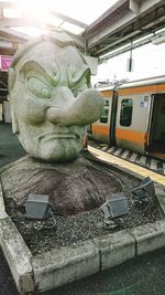 View of train at railroad station