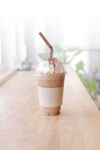 Close-up of coffee on table