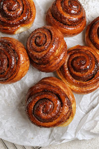 Close-up of donuts