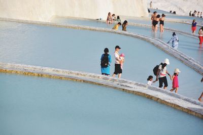 Woman enjoying in water