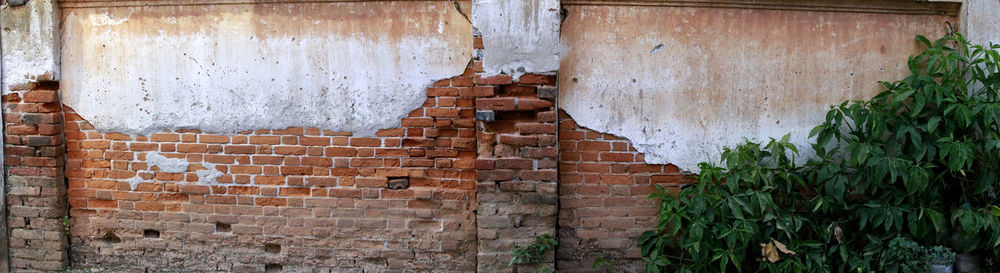 Old weathered wall of building