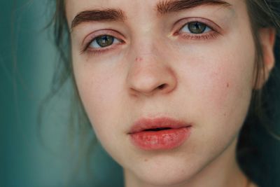 Close-up of young woman