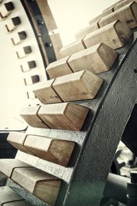 Close-up of stack of wood