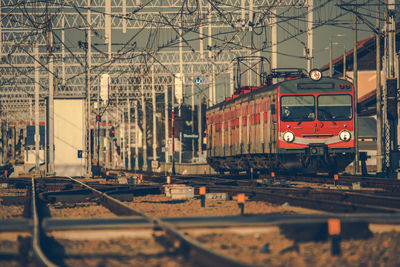 Train at railroad station