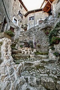 Low angle view of old ruins