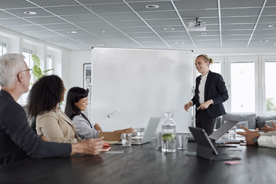 Man having presentation during business meeting