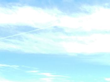 Low angle view of vapor trail in sky
