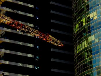 Low angle view of illuminated building