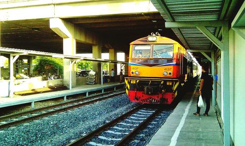 Train at railroad station