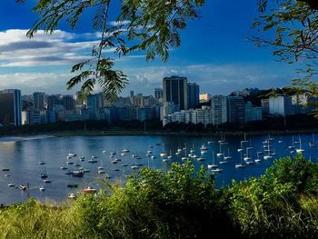 Scenic view of cityscape against sky