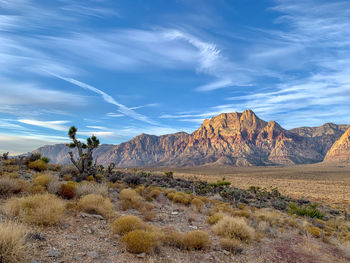 Scenic view of rocky mountains against sky