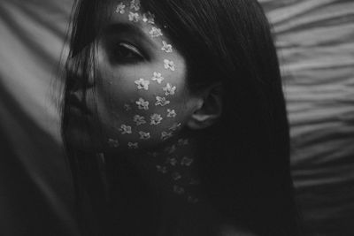 Close-up portrait of a young woman