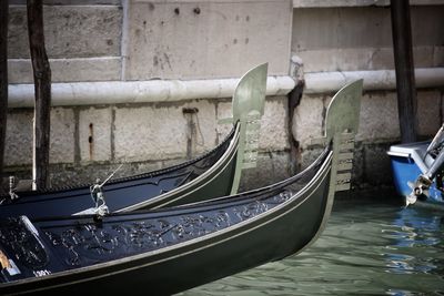 Close-up of boat in water