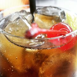 Close-up of ice cream on table