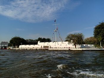 Scenic view of river against sky