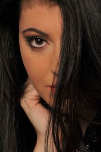 Close-up portrait of a beautiful young woman