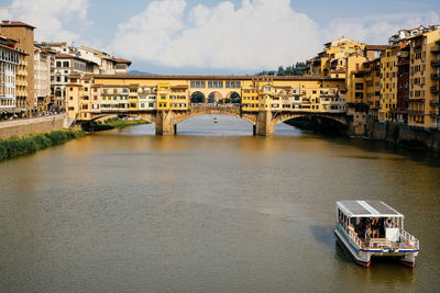 Bridge over river in city