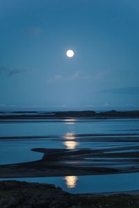 Scenic view of sea against sky at sunset