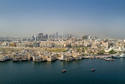 Aerial view on the dubai skyline