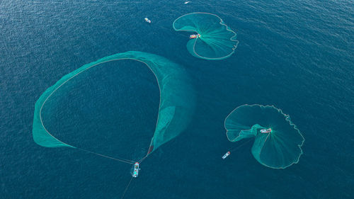 High angle view of sea