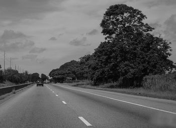 Road passing through country road