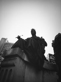 Low angle view of statue