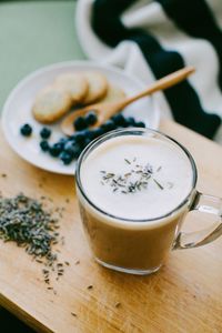 Close-up of coffee on table