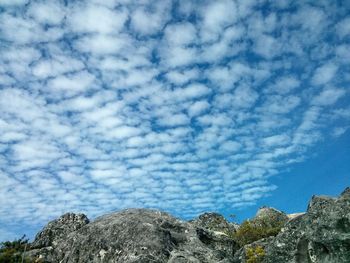 Low angle view of cloudy sky