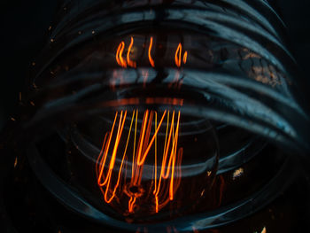 Close-up of burning candles