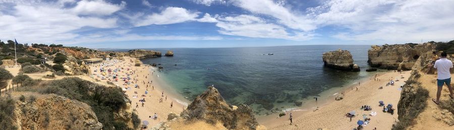 Panoramic view of beach against sky