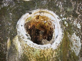 High angle view of fountain