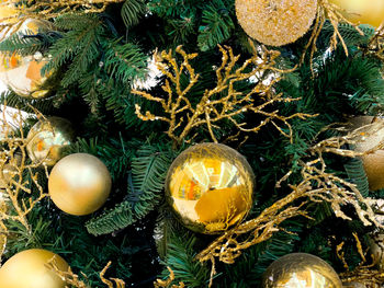 Close-up of christmas decorations