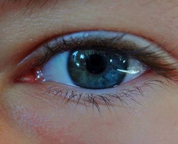 Close-up portrait of woman eye