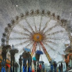 Close-up of illuminated christmas lights