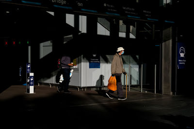 People playing at night