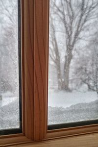 Close-up of curtain against window