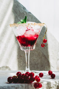 Close-up of drink on table