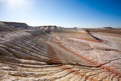 Scenic view of desert against sky