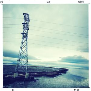 Low angle view of power lines