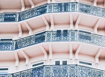 Low angle view of building balconies