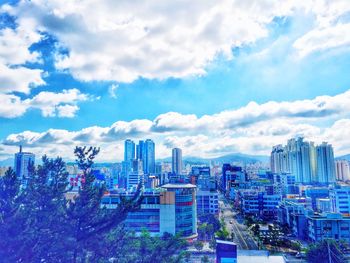 High angle view of cityscape