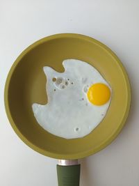 High angle view of breakfast on table