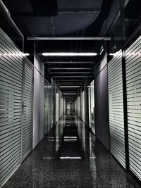 Empty corridor of building