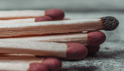 Close-up of matchsticks