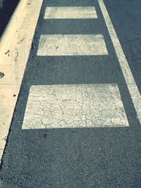 High angle view of road