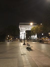 View of illuminated city at night