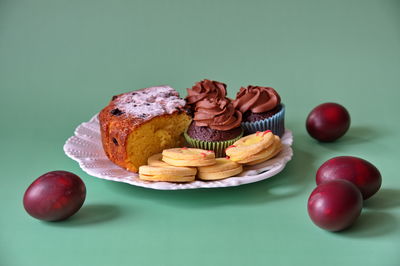 Close-up of food on table