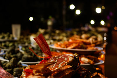 Close-up of food on table in restaurant