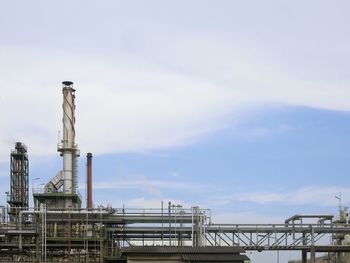 View of factory against sky