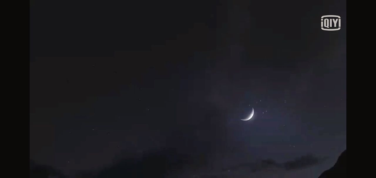 night, moon, sky, astronomical object, space, astronomy, screenshot, no people, dark, midnight, nature, beauty in nature, outdoors, copy space, scenics - nature, crescent, darkness, moonlight, communication